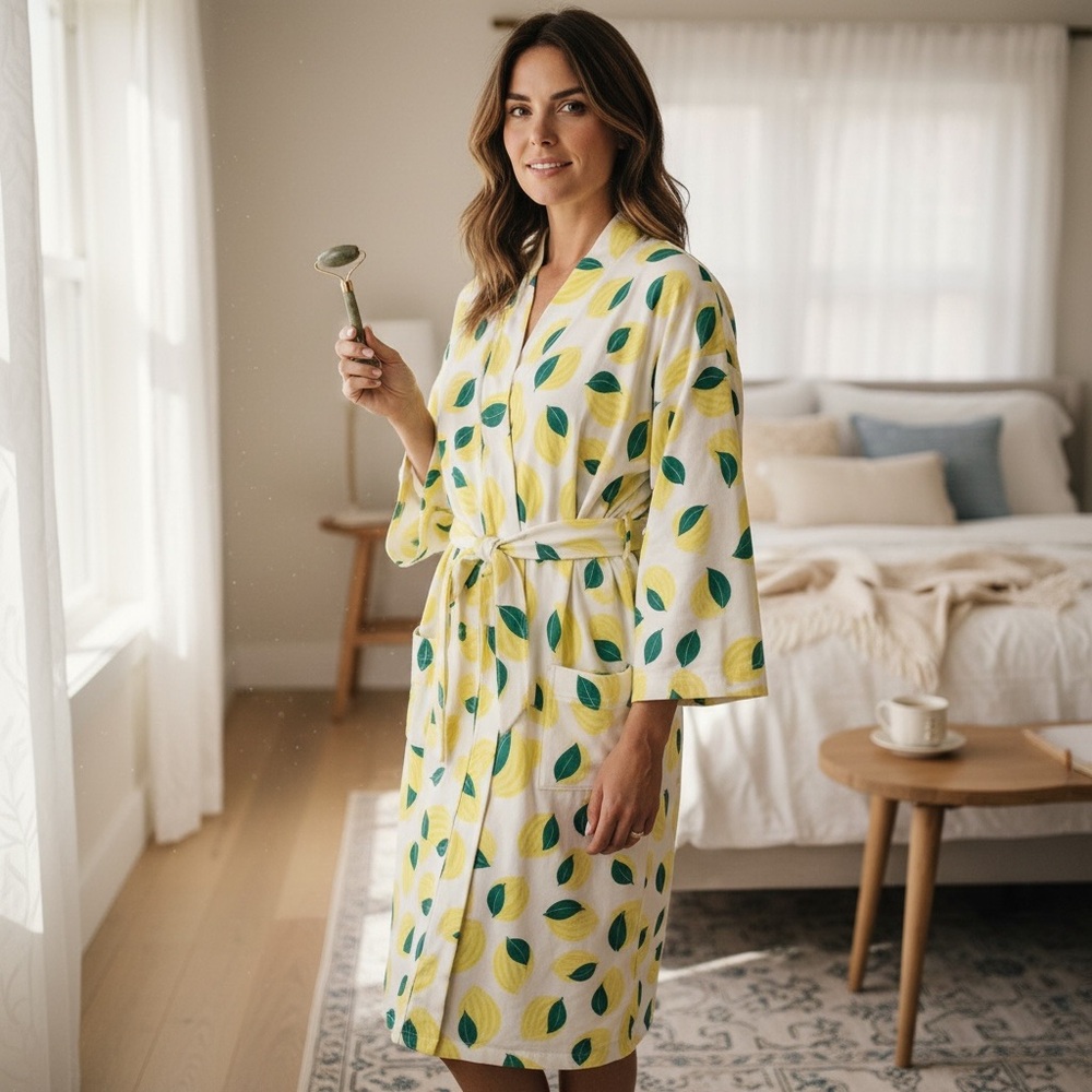 Room Essentials Lemon Bath Robe Self Care